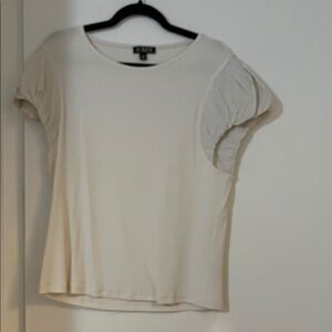 J. Crew Cream Short Sleeve Scoop Neck Tee